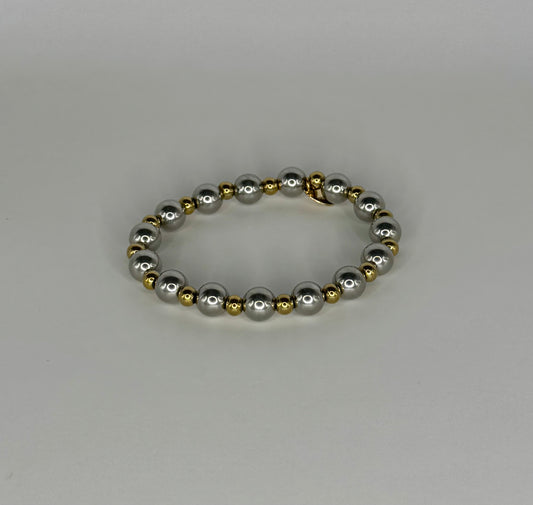 Two tone beaded bracelet