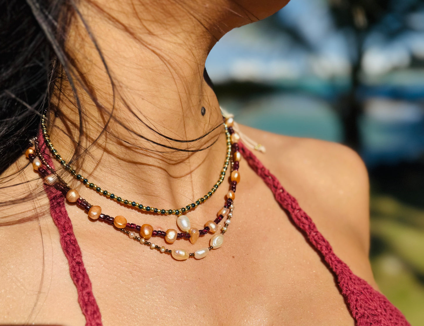 Pearl adjustable chocker
