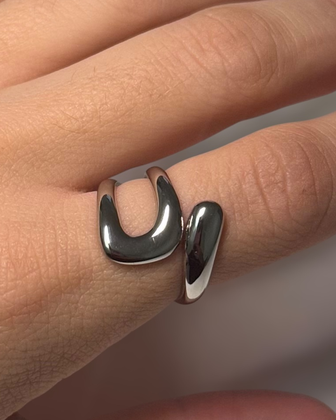 Silver Curve Ring